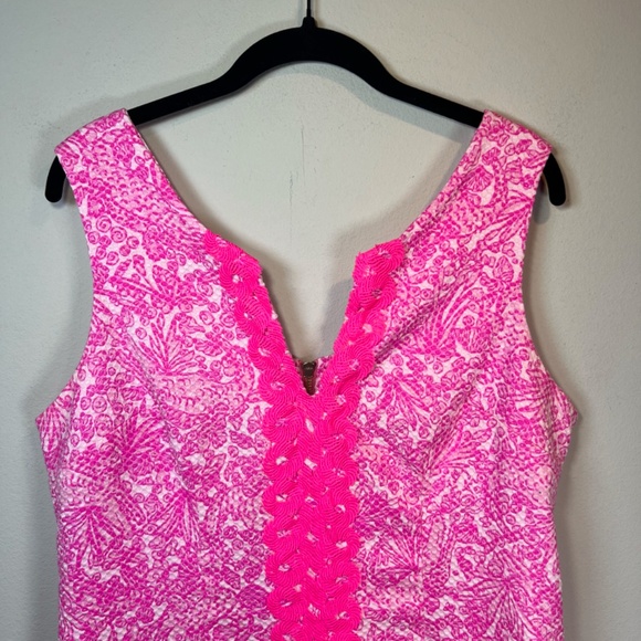 Lilly Pulitzer Target Women's See Ya Later Sheath Mini Dress Pink Sleeveless 14 - Picture 2 of 14
